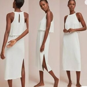 Anthropologie Rios Midi Sleeveless White Dress Small